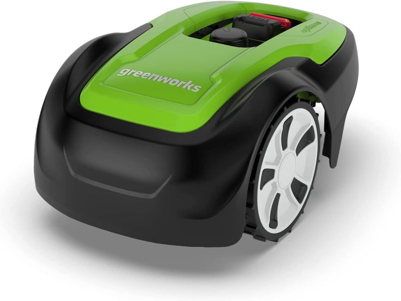 Greenworks Optimow M Rasenmäherroboter für Rasenflächen bis 500 m2 mit 30 % Gefälle, extrem leise, Bluetooth-Appgesteuert, erweiterte Sicherheitsfunktionen, Diebstahlschutz, 3 Jahre Garantie