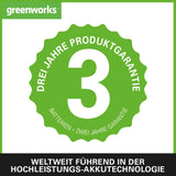 Greenworks 48V (2x24V) Selbstfahrender Akku Rasenmäher für große Flächen bis zu 480m², 46cm Schnittbreite, 55L Sack PLUS zwei 4Ah-Akkus und Doppelladegerät GD24X2LM46SPK4X
