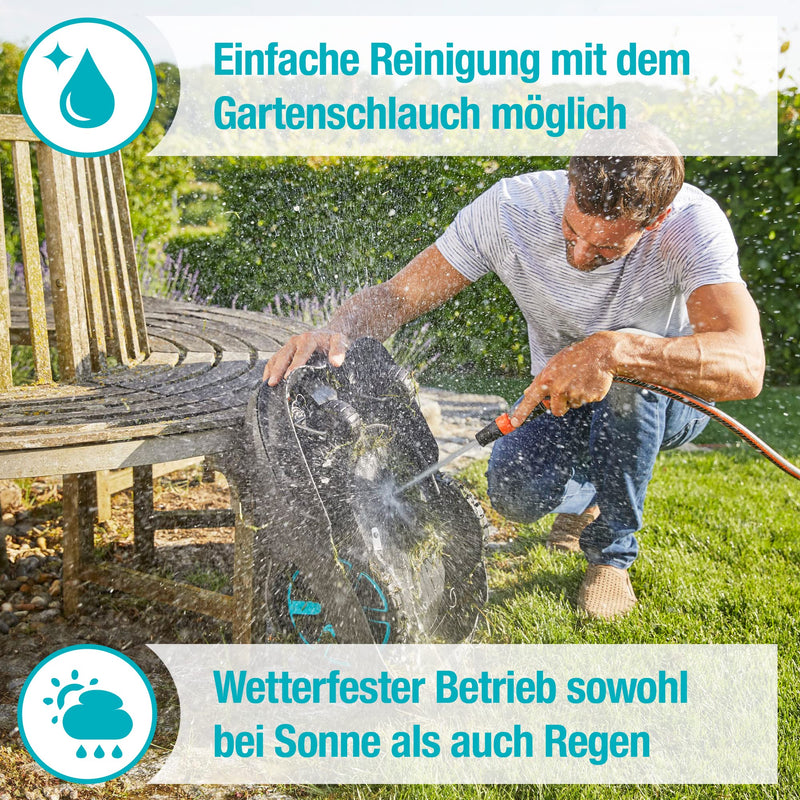 Gardena Mähroboter smart SILENO Life 1500 m² Set: Innovative LONA AI-Technologie, Steuerung per App, SensorControl, für Steigungen bis zu 35 Prozent, inkl. smart Gateway, DE-Version (19704-60)