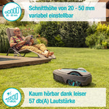 Gardena Mähroboter smart SILENO Life 1500 m² Set: Innovative LONA AI-Technologie, Steuerung per App, SensorControl, für Steigungen bis zu 35 Prozent, inkl. smart Gateway, DE-Version (19704-60)
